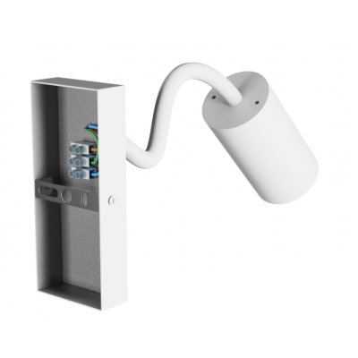 SQUALLA VARIOSA FLEXI SWITCH GU10 KINKIET 230V IP20 55x100x410MM BIAŁY OKRĄGŁA (SLIP006023)